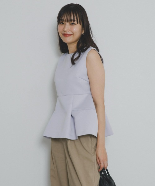 F by ROSSO（エフバイロッソ）の「F by ROSSO　サテンスリーブレスブラウス（シャツ/ブラウス・レディース・パープル系その他/ブラック・FREE）」の13枚目の写真