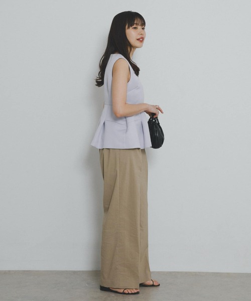 F by ROSSO（エフバイロッソ）の「F by ROSSO　サテンスリーブレスブラウス（シャツ/ブラウス・レディース・パープル系その他/ブラック・FREE）」の10枚目の写真