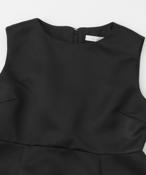 F by ROSSO（エフバイロッソ）の「F by ROSSO　サテンスリーブレスブラウス（シャツ/ブラウス・レディース・パープル系その他/ブラック・FREE）」の4枚目の写真