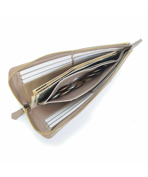 BARCOS(バルコス)の「【BARCOS/バルコス】シュリンクレザーL字型長財布(財布・レディース・ブラック/ベージュ系その他/グリーン/ボルドー/オレンジ・ONE SIZE)」の9枚目の写真