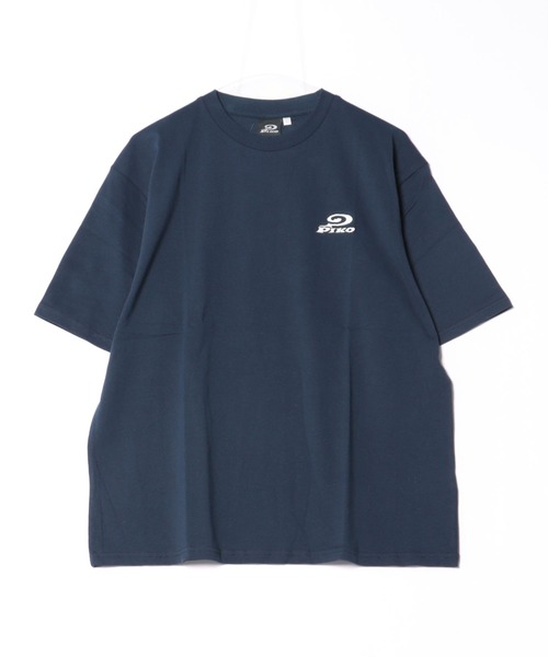 PICONE 青 Tシャツ プリント ブローチ付き PICONE 青 Tシャツ プリント