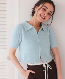 titivate（ティティベイト）の「パイルヤーンポロ襟Wジップブルゾン（ブルゾン）」