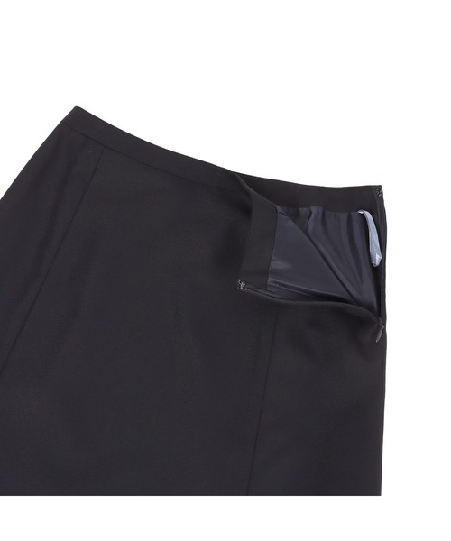 AOYAMA（アオヤマ）の「【定番的で飽きの来ないデザイン】美しいドレープ性と落ち感が◎フレアスカート/ネイビー/紺/無地｜オフィス＆通勤＆入卒＆オケージョン｜ストレッチ・セットアップ着用可｜（スーツスカート・レディース・ネイビー・5号/7号/9号/11号/13号/15号/17号）」の4枚目の写真