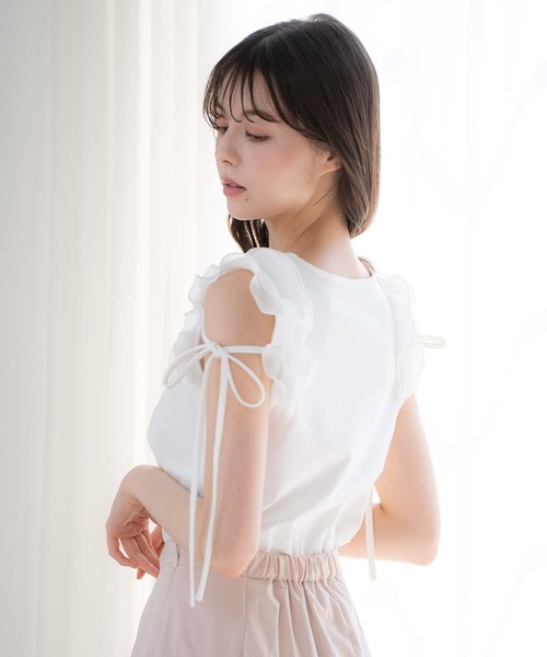ショルダーフリルカットソー（Tシャツ/カットソー）｜Noela