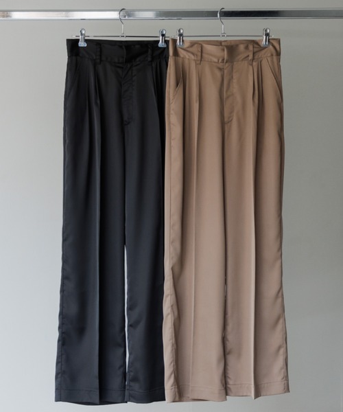 satin tuck pants（サテンタックパンツ）（スラックス）｜SENEE