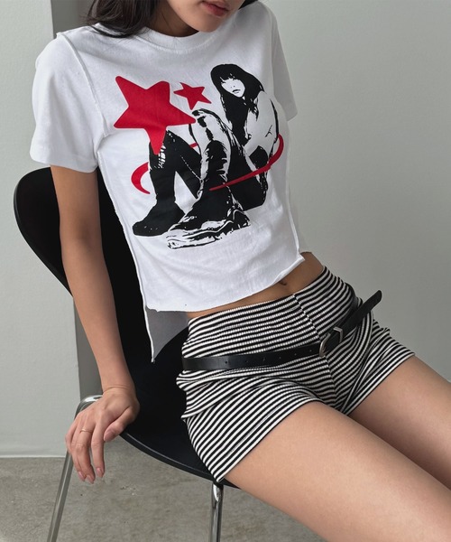 FOLLOWIN(フォロウィン)の「【ウエストゴム】ボーダーミニマムショートパンツ(その他パンツ・レディース・ブラック/ブラウン・FREE)」の9枚目の写真