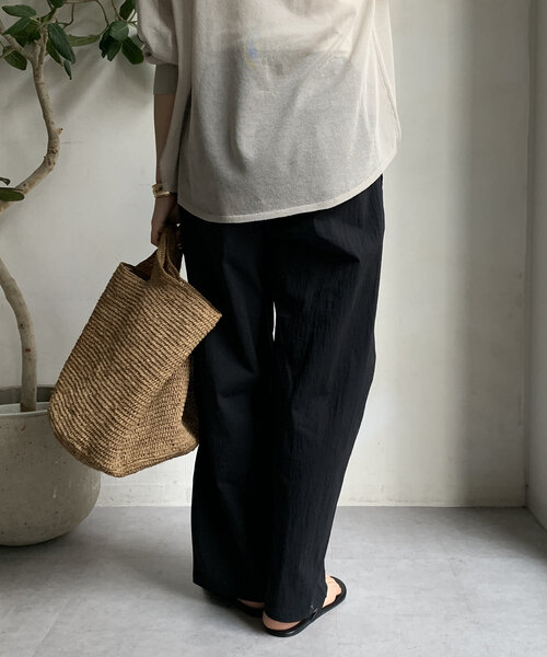 DouDou(ドゥドゥ)の「ベイカーカーブパンツ(その他パンツ・レディース・ブラック/ベージュ・FREE)」の11枚目の写真