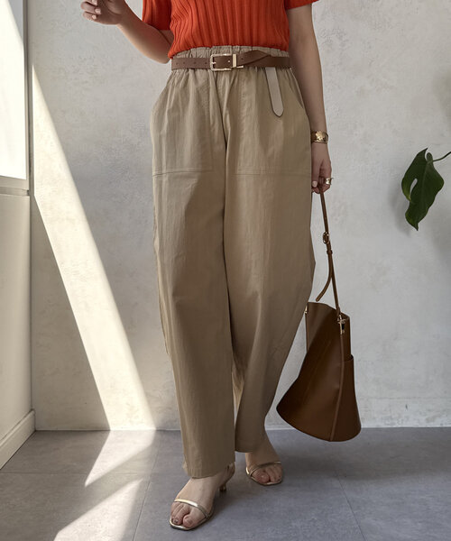 DouDou(ドゥドゥ)の「ベイカーカーブパンツ(その他パンツ・レディース・ブラック/ベージュ・FREE)」の18枚目の写真