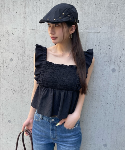 FOREVER 21(フォーエバー トゥエンティーワン)の「【2025SS】スタッズハンチング(ハンチング/ベレー帽・レディース・ブラック/カーキ・FREE)」の16枚目の写真