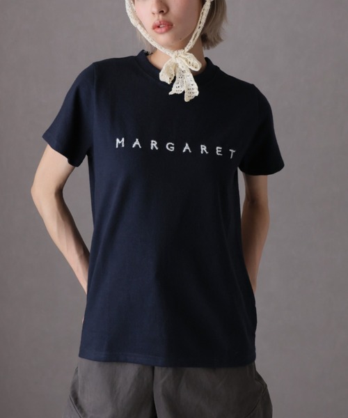 Girly Doll(ガーリードール)の「フロントロゴ刺繍Tシャツ(Tシャツ/カットソー・レディース・オフホワイト/ネイビー・F)」の13枚目の写真