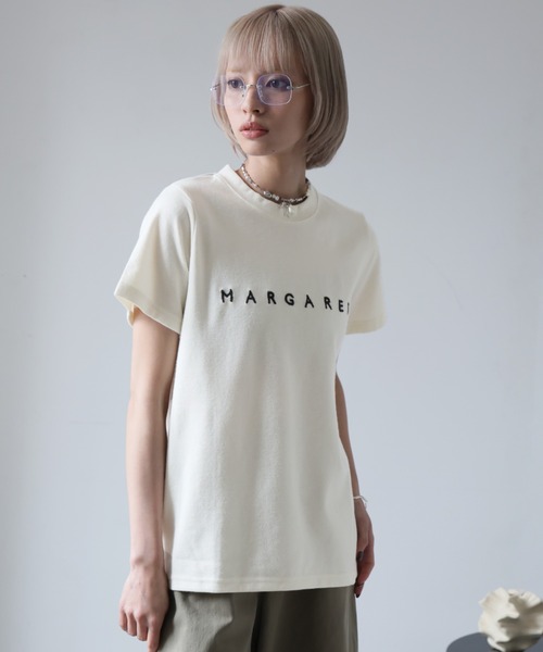 Girly Doll(ガーリードール)の「フロントロゴ刺繍Tシャツ(Tシャツ/カットソー・レディース・オフホワイト/ネイビー・F)」の17枚目の写真