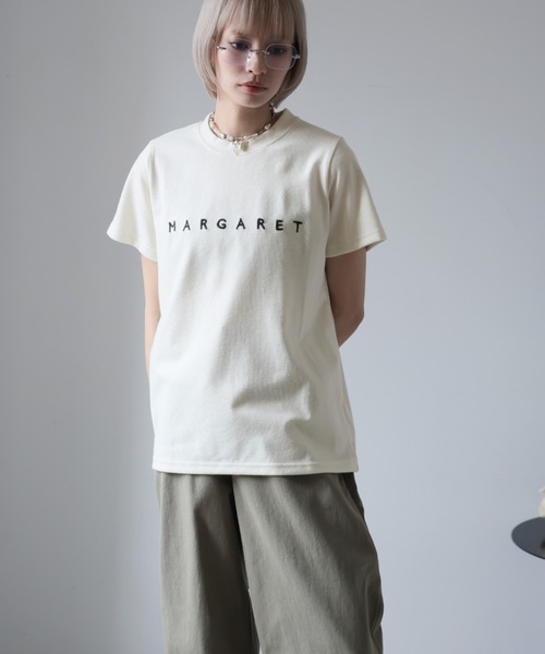 Girly Doll(ガーリードール)の「フロントロゴ刺繍Tシャツ(Tシャツ/カットソー・レディース・オフホワイト/ネイビー・F)」の22枚目の写真