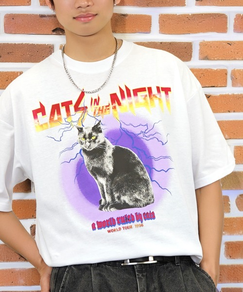 黒猫らぼっと服3点 ラボット服/黒 猫柄シャツ | bow4workshop STORE