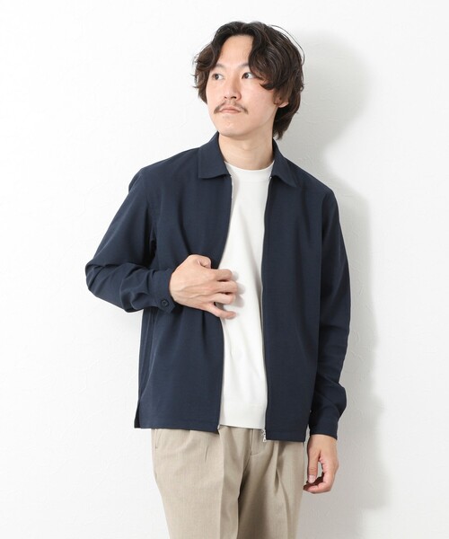 NOLLEY’S(ノーリーズ)の「【Primeflex】《速乾/ストレッチ》ジップシャツブルゾン 25SS(ブルゾン・メンズ・ベージュ/ネイビー/グレー・S/L/M)」の10枚目の写真