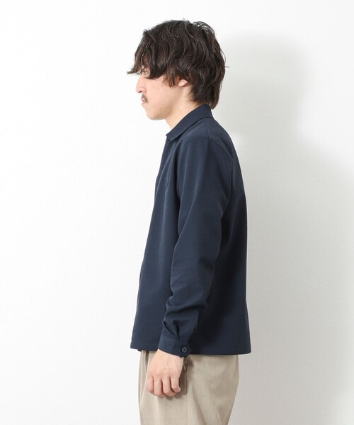 NOLLEY’S(ノーリーズ)の「【Primeflex】《速乾/ストレッチ》ジップシャツブルゾン 25SS(ブルゾン・メンズ・ベージュ/ネイビー/グレー・S/L/M)」の9枚目の写真