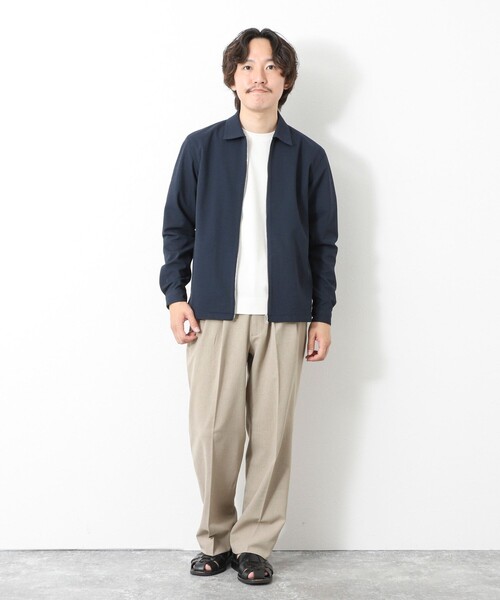 NOLLEY’S(ノーリーズ)の「【Primeflex】《速乾/ストレッチ》ジップシャツブルゾン 25SS(ブルゾン・メンズ・ベージュ/ネイビー/グレー・S/L/M)」の5枚目の写真