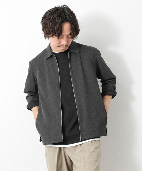 NOLLEY’S(ノーリーズ)の「【Primeflex】《速乾/ストレッチ》ジップシャツブルゾン 25SS(ブルゾン・メンズ・ベージュ/ネイビー/グレー・S/L/M)」の21枚目の写真