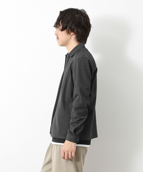 NOLLEY’S(ノーリーズ)の「【Primeflex】《速乾/ストレッチ》ジップシャツブルゾン 25SS(ブルゾン・メンズ・ベージュ/ネイビー/グレー・S/L/M)」の20枚目の写真