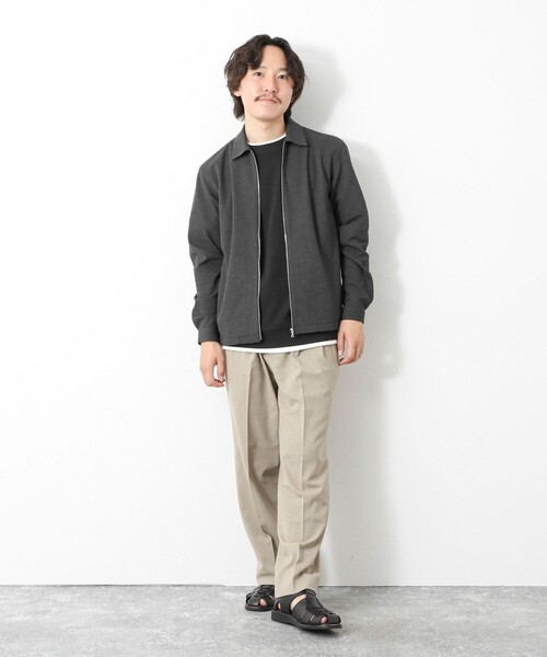 NOLLEY’S(ノーリーズ)の「【Primeflex】《速乾/ストレッチ》ジップシャツブルゾン 25SS(ブルゾン・メンズ・ベージュ/ネイビー/グレー・S/L/M)」の16枚目の写真