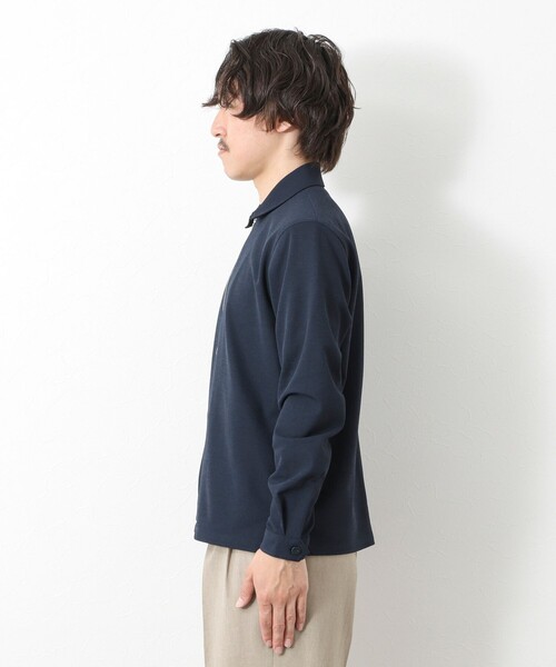 NOLLEY’S(ノーリーズ)の「【Primeflex】《速乾/ストレッチ》ジップシャツブルゾン 25SS(ブルゾン・メンズ・ベージュ/ネイビー/グレー・S/L/M)」の12枚目の写真