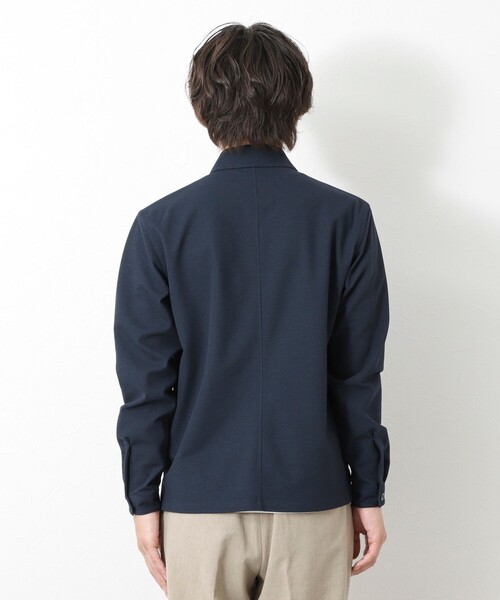 NOLLEY’S(ノーリーズ)の「【Primeflex】《速乾/ストレッチ》ジップシャツブルゾン 25SS(ブルゾン・メンズ・ベージュ/ネイビー/グレー・S/L/M)」の11枚目の写真