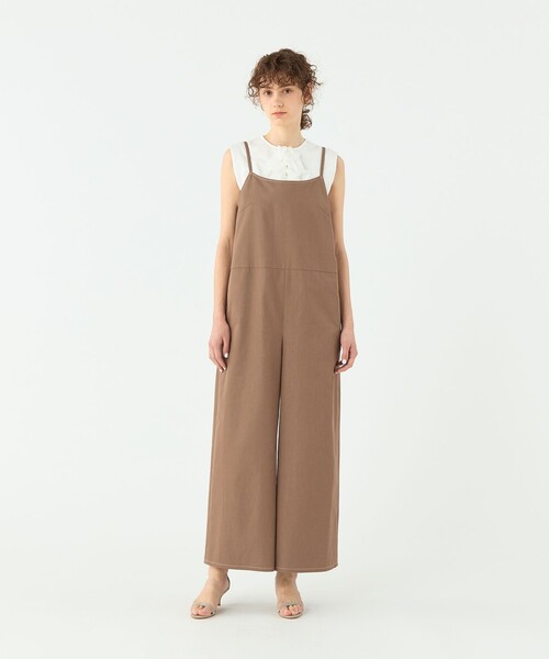 ドゥドゥ◇サロペット◇美品 コットンシルクデニム サロペット（サロペット/オーバーオール