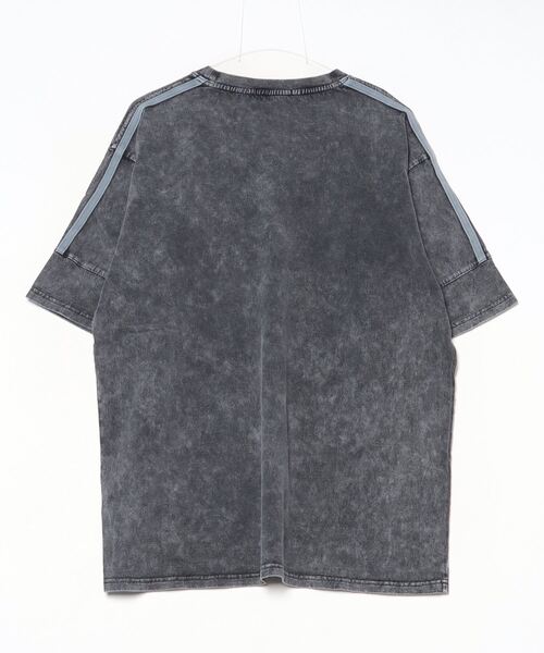 ILL'S(イルズ)の「グランジ風ケミカル加工×ゲームプリント / ヴィンテージ半袖Tシャツ ユニセックス / 韓国ストリート×古着風(Tシャツ/カットソー・メンズ・ブラウン/ピンク/レッド/ブラック/カーキ/サックスブルー/チャコールグレー・M/L)」の8枚目の写真