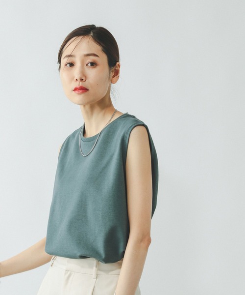 GLOBAL WORK(グローバルワーク)の「Fffit エフィット/マイニチタキノウノースリーブTシャツ/一部店舗限定/321488(Tシャツ/カットソー・レディース・カーキ/グリーン系その他6/ホワイト/スミクロ・X-SMALL/LARGE/MEDIUM/SMALL)」の4枚目の写真