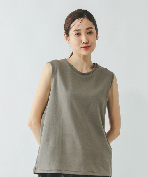 GLOBAL WORK(グローバルワーク)の「Fffit エフィット/マイニチタキノウノースリーブTシャツ/一部店舗限定/321488(Tシャツ/カットソー・レディース・カーキ/グリーン系その他6/ホワイト/スミクロ・X-SMALL/LARGE/MEDIUM/SMALL)」の15枚目の写真