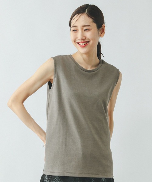 GLOBAL WORK(グローバルワーク)の「Fffit エフィット/マイニチタキノウノースリーブTシャツ/一部店舗限定/321488(Tシャツ/カットソー・レディース・カーキ/グリーン系その他6/ホワイト/スミクロ・X-SMALL/LARGE/MEDIUM/SMALL)」の16枚目の写真