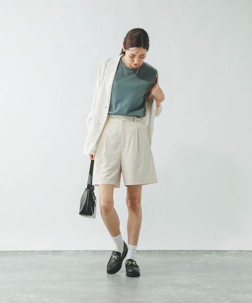 GLOBAL WORK(グローバルワーク)の「Fffit エフィット/マイニチタキノウノースリーブTシャツ/一部店舗限定/321488(Tシャツ/カットソー・レディース・カーキ/グリーン系その他6/ホワイト/スミクロ・X-SMALL/LARGE/MEDIUM/SMALL)」の18枚目の写真