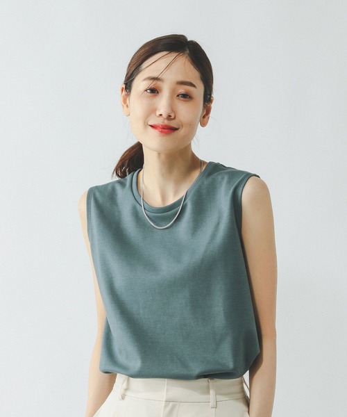 GLOBAL WORK(グローバルワーク)の「Fffit エフィット/マイニチタキノウノースリーブTシャツ/一部店舗限定/321488(Tシャツ/カットソー・レディース・カーキ/グリーン系その他6/ホワイト/スミクロ・X-SMALL/LARGE/MEDIUM/SMALL)」の19枚目の写真