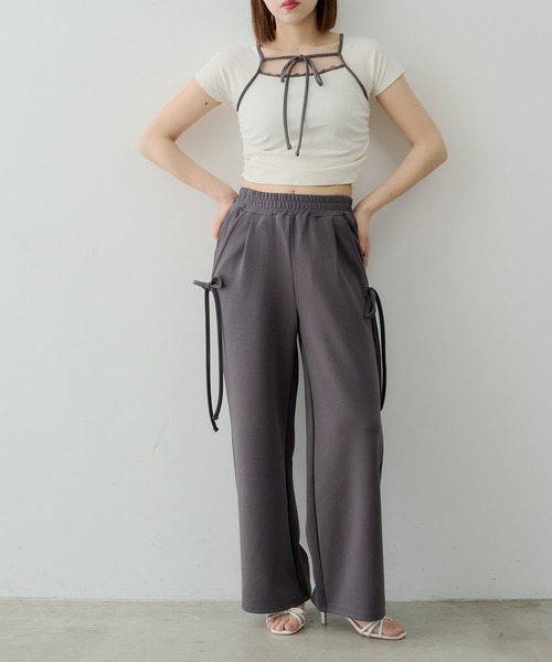Chico(チコ)の「サイドリボンデザインルーズスウェットパンツ(スウェットパンツ・レディース・オートミール/グレー/チャコールグレー・SMALL/MEDIUM)」の17枚目の写真