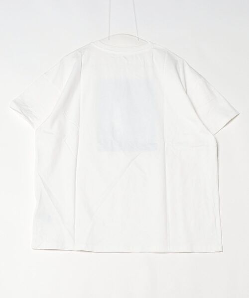 Per sist ence(パーシエンス)の「天竺フォトプリント×ロゴオーバーサイズTシャツ(Tシャツ/カットソー・レディース・ホワイト×ブルー/ホワイト×レッド/ブラック×イエロー・ONE SIZE)」の4枚目の写真