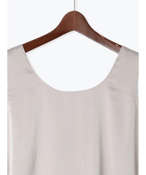 Te chichi(テチチ)の「【松井愛莉着用】前後2WAYサテン×天竺カットタンクトップ(タンクトップ・レディース・チャコールグレー/グレー/オフホワイト・F)」の11枚目の写真