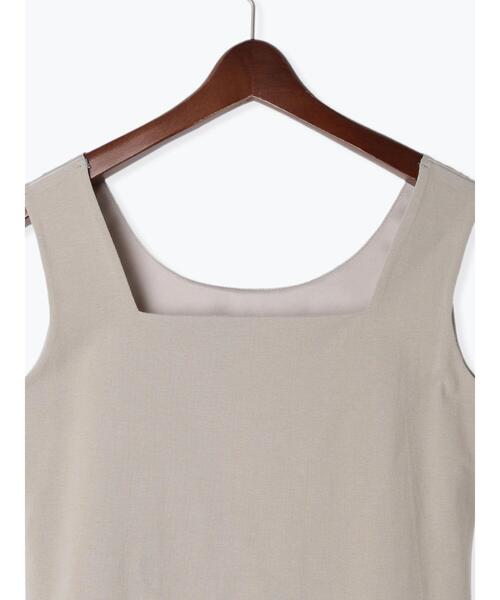 Te chichi(テチチ)の「【松井愛莉着用】前後2WAYサテン×天竺カットタンクトップ(タンクトップ・レディース・チャコールグレー/グレー/オフホワイト・F)」の14枚目の写真