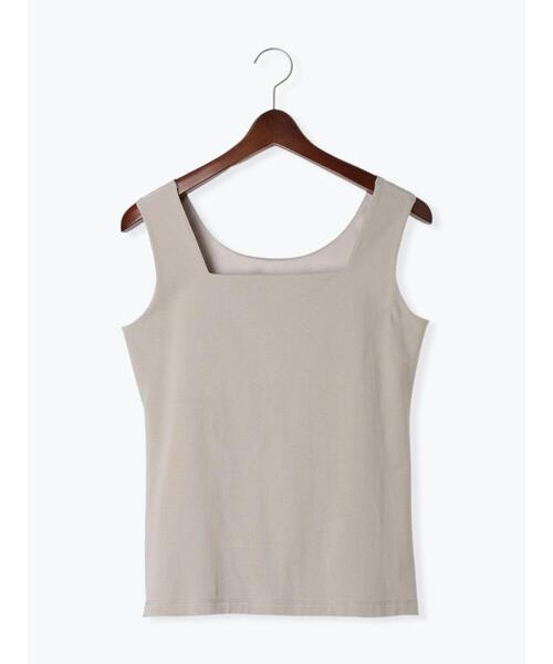 Te chichi(テチチ)の「【松井愛莉着用】前後2WAYサテン×天竺カットタンクトップ(タンクトップ・レディース・チャコールグレー/グレー/オフホワイト・F)」の16枚目の写真