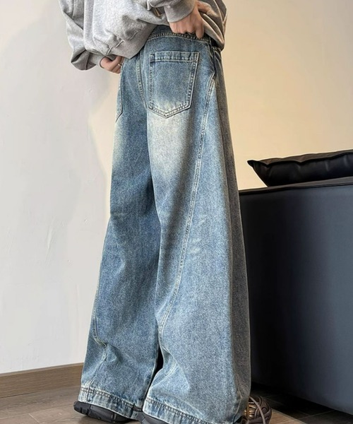 REBALANCE（リバランス）の「ワイドデニムパンツ（デニムパンツ・メンズ・A・LARGE/MEDIUM/X-LARGE）」の3枚目の写真