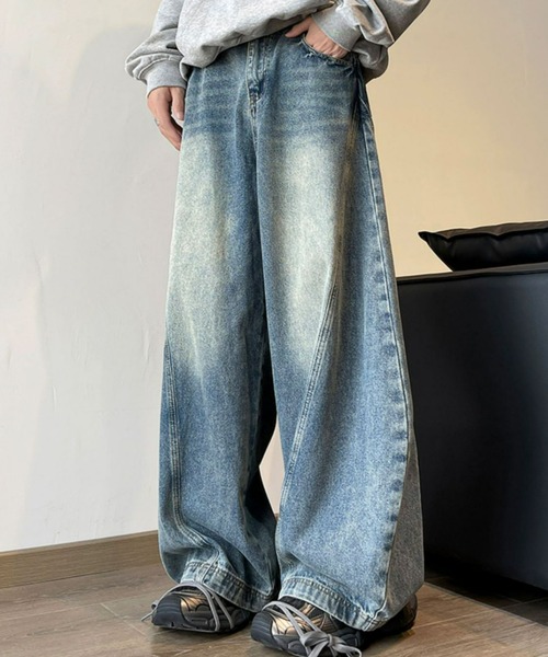 REBALANCE（リバランス）の「ワイドデニムパンツ（デニムパンツ・メンズ・A・LARGE/MEDIUM/X-LARGE）」の4枚目の写真