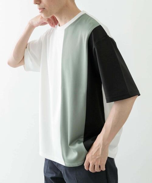 ITEMS URBANRESEARCH（アイテムズ アーバンリサーチ）の「ポンチ切替ショートスリーブトップス（Tシャツ/カットソー・メンズ・ベージュ/ネイビー/グリーン・MEDIUM/LARGE）」の22枚目の写真