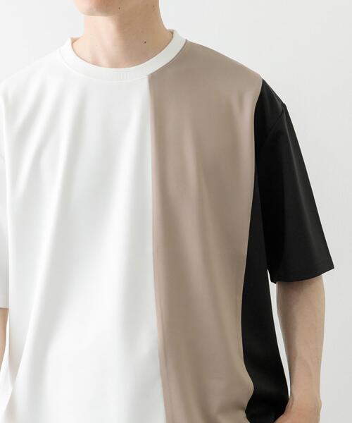 ITEMS URBANRESEARCH（アイテムズ アーバンリサーチ）の「ポンチ切替ショートスリーブトップス（Tシャツ/カットソー・メンズ・ベージュ/ネイビー/グリーン・MEDIUM/LARGE）」の18枚目の写真