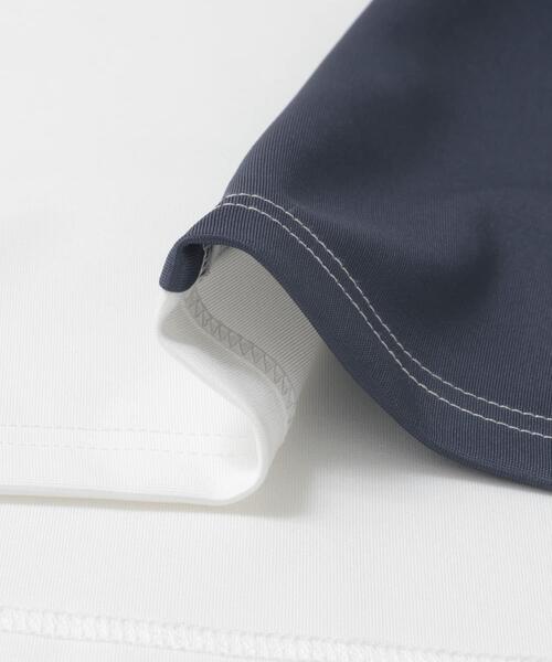 ITEMS URBANRESEARCH（アイテムズ アーバンリサーチ）の「ポンチ切替ショートスリーブトップス（Tシャツ/カットソー・メンズ・ベージュ/ネイビー/グリーン・MEDIUM/LARGE）」の14枚目の写真