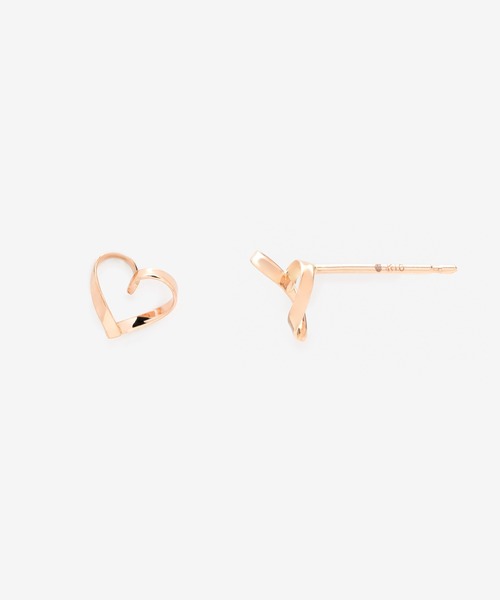 ESTELLE(エステール)の「K10 ピンクゴールド ハート ピアス ESTELLE/エステール(ピアス(両耳用)・レディース・ピンクゴールド・-)」の2枚目の写真