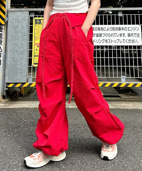 専用 パンツのみ L レッド セール】コルセットパラシュートパンツ（その他パンツ）｜Alley Tokyo