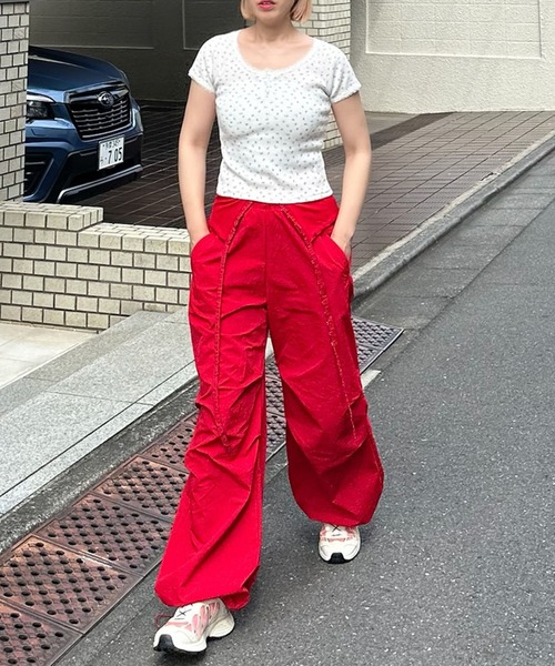 Alley Tokyo(アリートーキョー)の「コルセットパラシュートパンツ(その他パンツ・レディース・グレー/レッド/カーキ/ピンク/ブラック/ブラウン・FREE)」の8枚目の写真