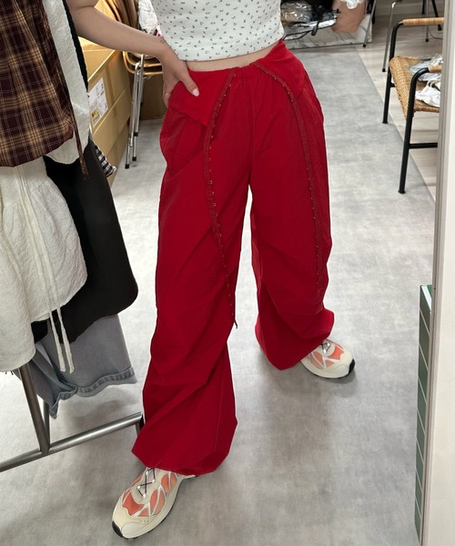 Alley Tokyo(アリートーキョー)の「コルセットパラシュートパンツ(その他パンツ・レディース・グレー/レッド/カーキ/ピンク/ブラック/ブラウン・FREE)」の12枚目の写真