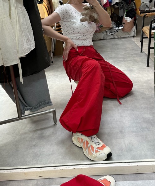 Alley Tokyo(アリートーキョー)の「コルセットパラシュートパンツ(その他パンツ・レディース・グレー/レッド/カーキ/ピンク/ブラック/ブラウン・FREE)」の7枚目の写真