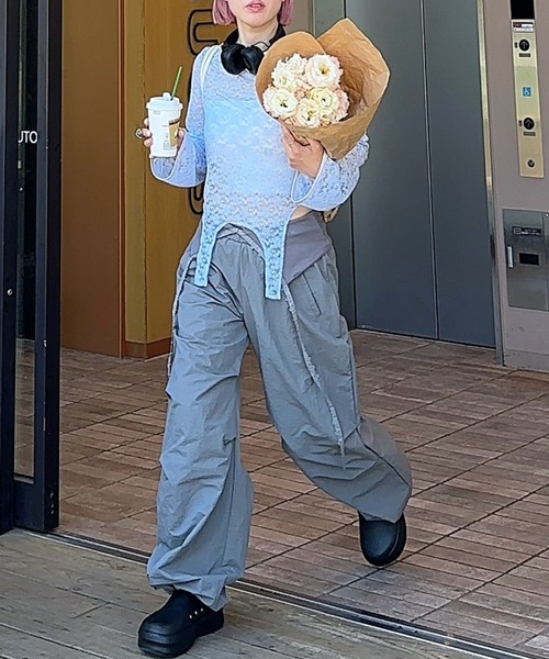 Alley Tokyo(アリートーキョー)の「コルセットパラシュートパンツ(その他パンツ・レディース・グレー/レッド/カーキ/ピンク/ブラック/ブラウン・FREE)」の14枚目の写真