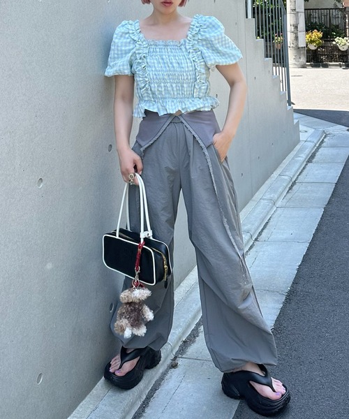 Alley Tokyo(アリートーキョー)の「コルセットパラシュートパンツ(その他パンツ・レディース・グレー/レッド/カーキ/ピンク/ブラック/ブラウン・FREE)」の15枚目の写真