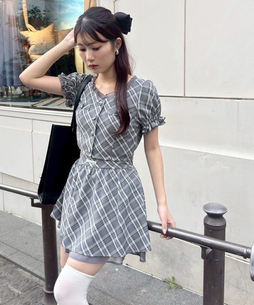 one after another NICE CLAUP（ワンアフターアナザーナイスクラップ）の「【おそろいコレクション】チェックセットアップ（ワンピース・レディース・グレー系その他/ブラウン系その他・FREE）」の20枚目の写真